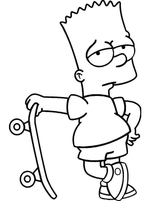 Plansa de colorat cu Familia Simpsons 34 28
